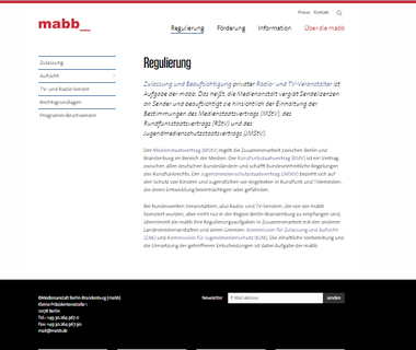 MABB_Regulierung - CHILICON IT SOLUTIONS | Webentwicklung Berlin