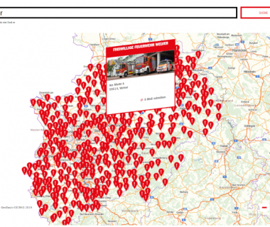 Übersichtskarte aller Feuerwehren - CHILICON IT SOLUTIONS | Webentwicklung Berlin